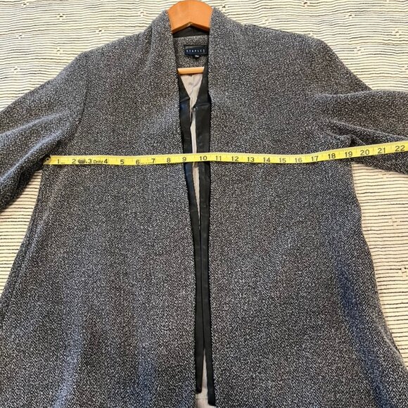 Black Herringbone Swing Jacket by Staples, M - Picture 6 of 16